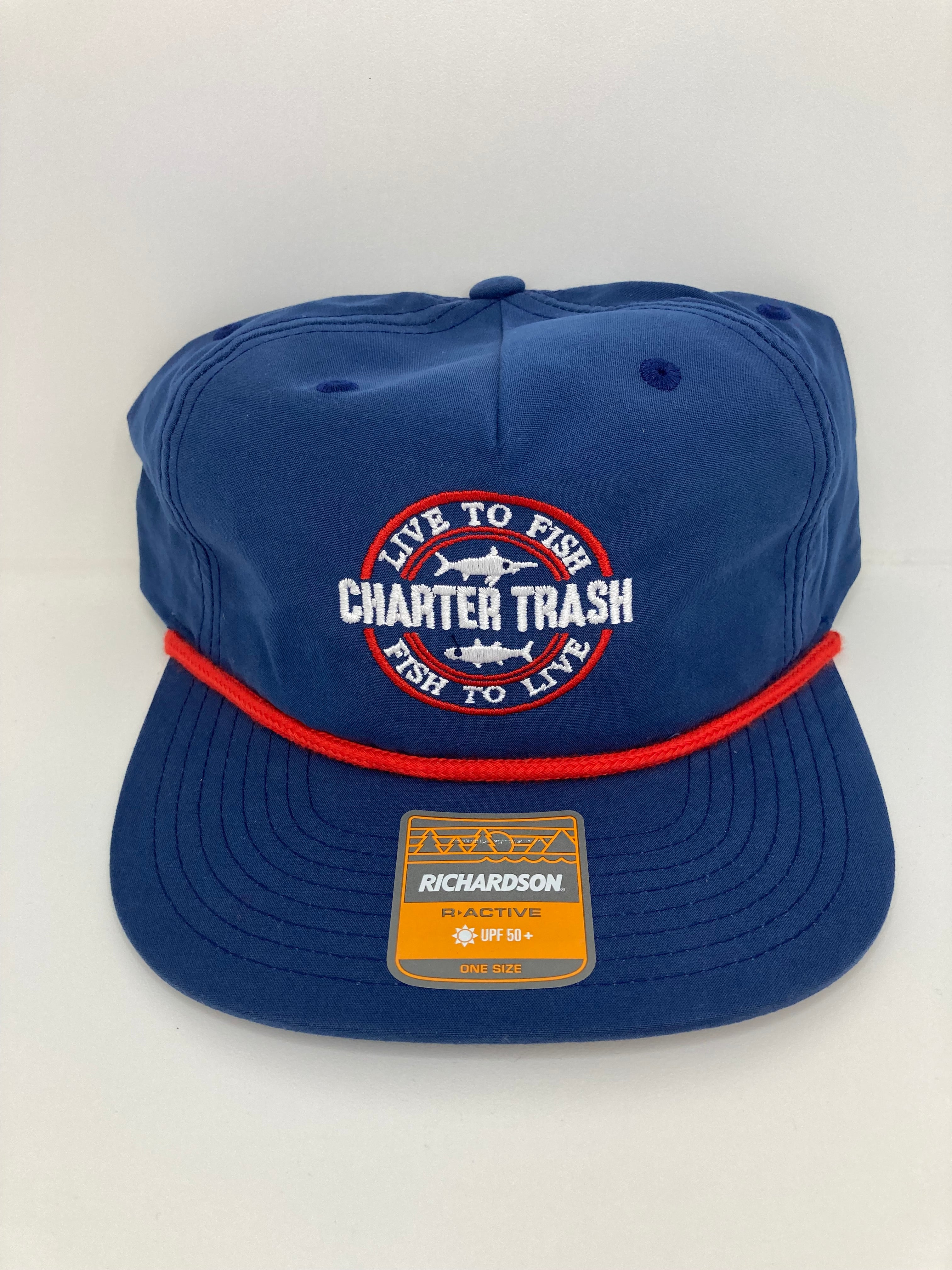 Flat Bill, Dry Fit Rope Hat â Chartertrash