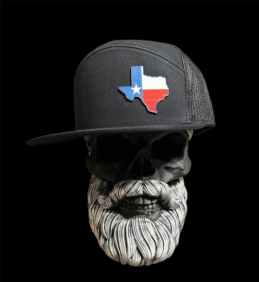 Richardson 168 Black flat bill with acrylic Texas Patch hat