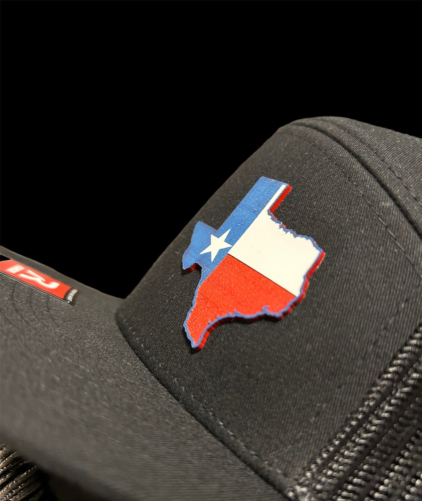 Richardson 168 Black flat bill with acrylic Texas Patch hat