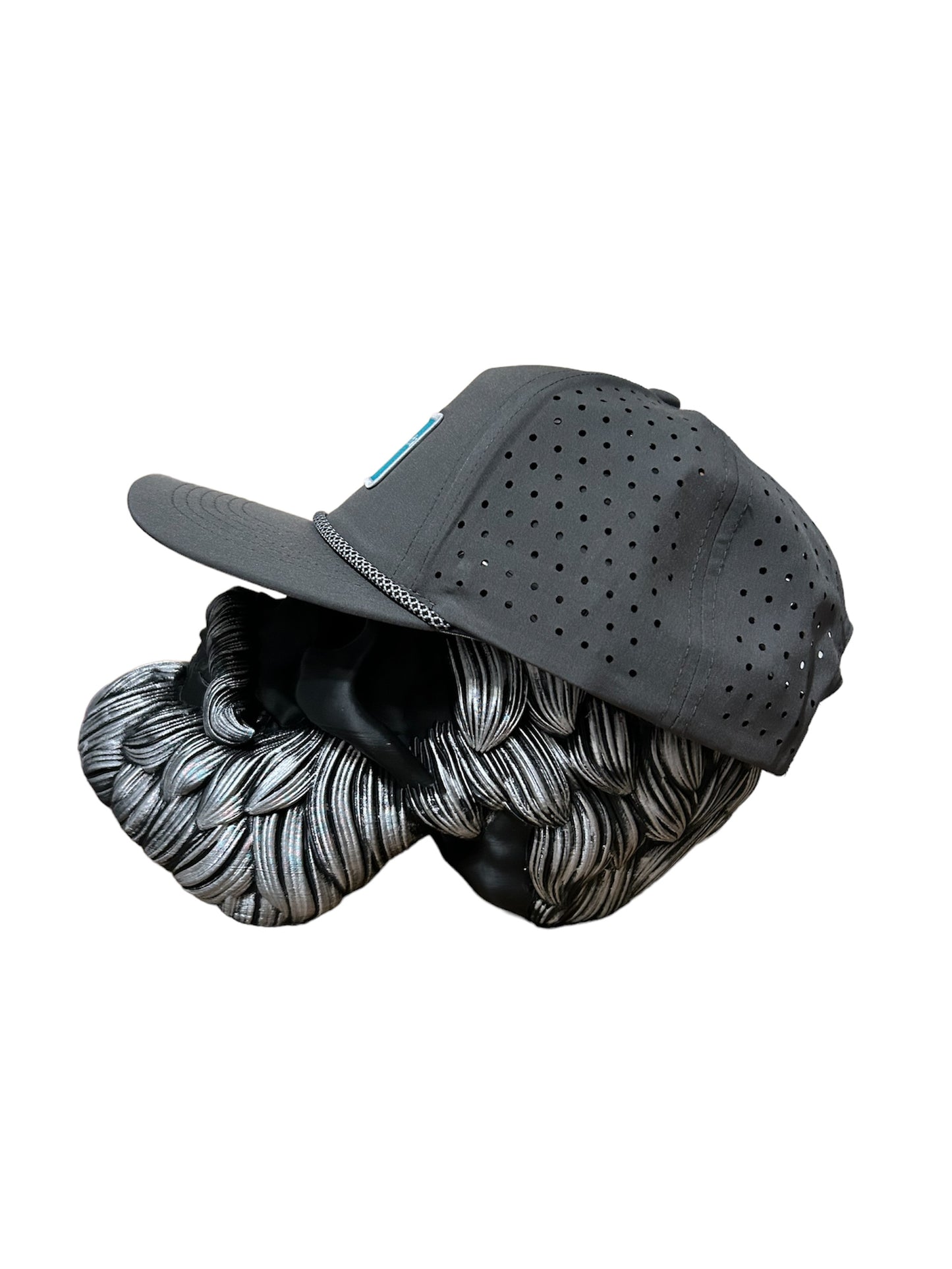 Dark gray with gray rope Hydro Performance Rope hat Tchoutacabouffa River design