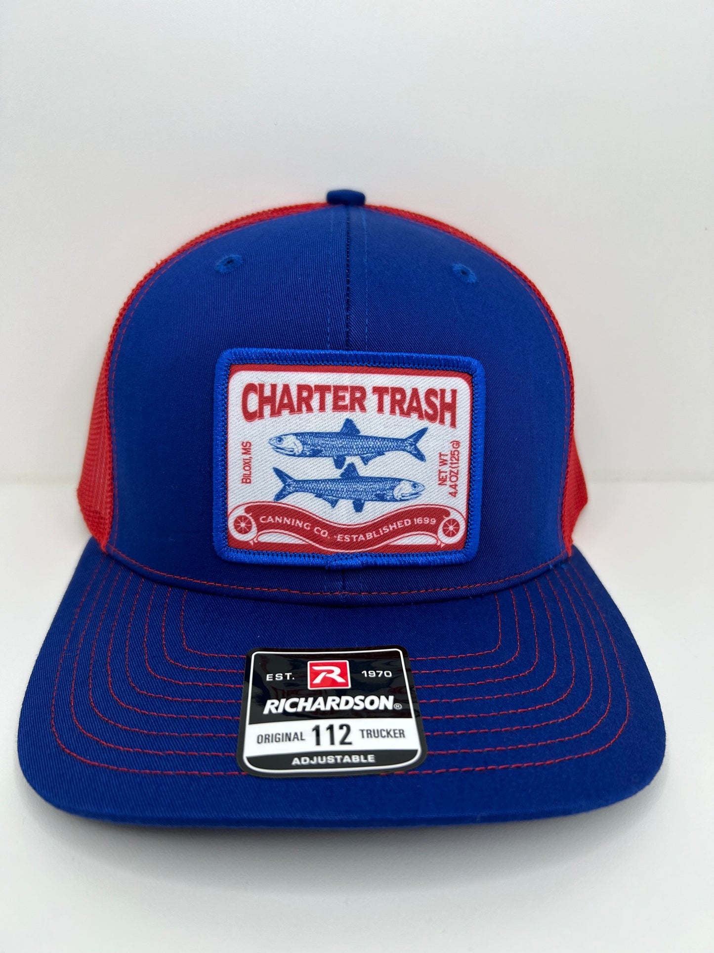 Richardson 112 Red, White, & Blue, Sardine can logo patch hat