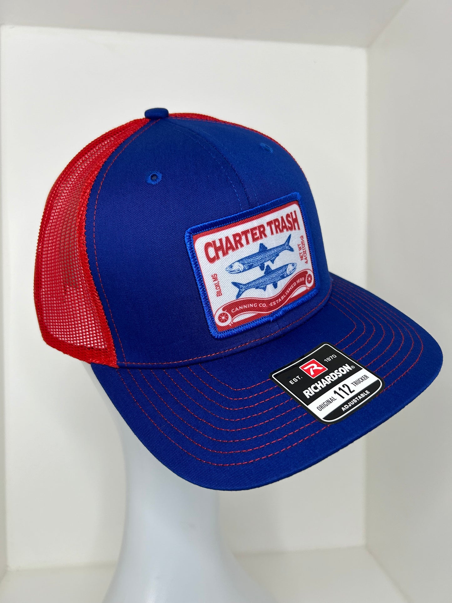 Richardson 112 Red, White, & Blue, Sardine can logo patch hat