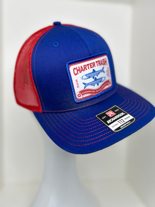 Richardson 112 Red, White, & Blue, Sardine can logo patch hat