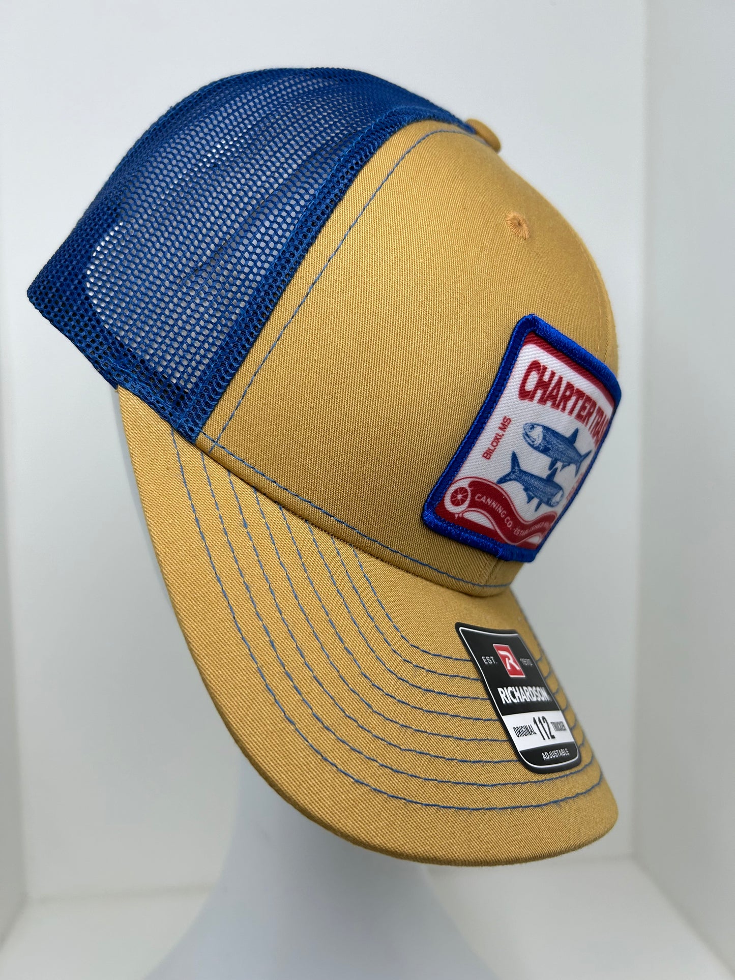 Richardson 112 biscuit & midnight blue, Sardine can logo patch hat