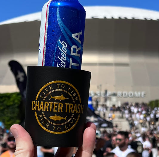 OG foam rubber coozie in Black & Gold