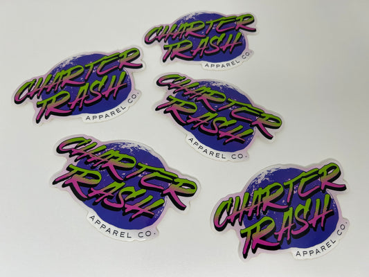 Totally 80's fishing stickers (5 pack)