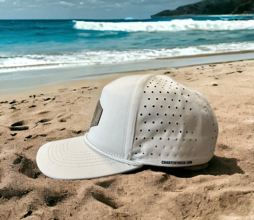 Light Grey Hydro Performance Rope hat with Sailfish Woodgrain patch