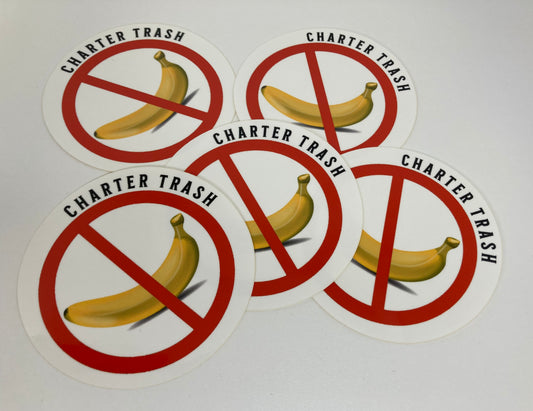 NO BANANNAS fishing stickers (5 pack)