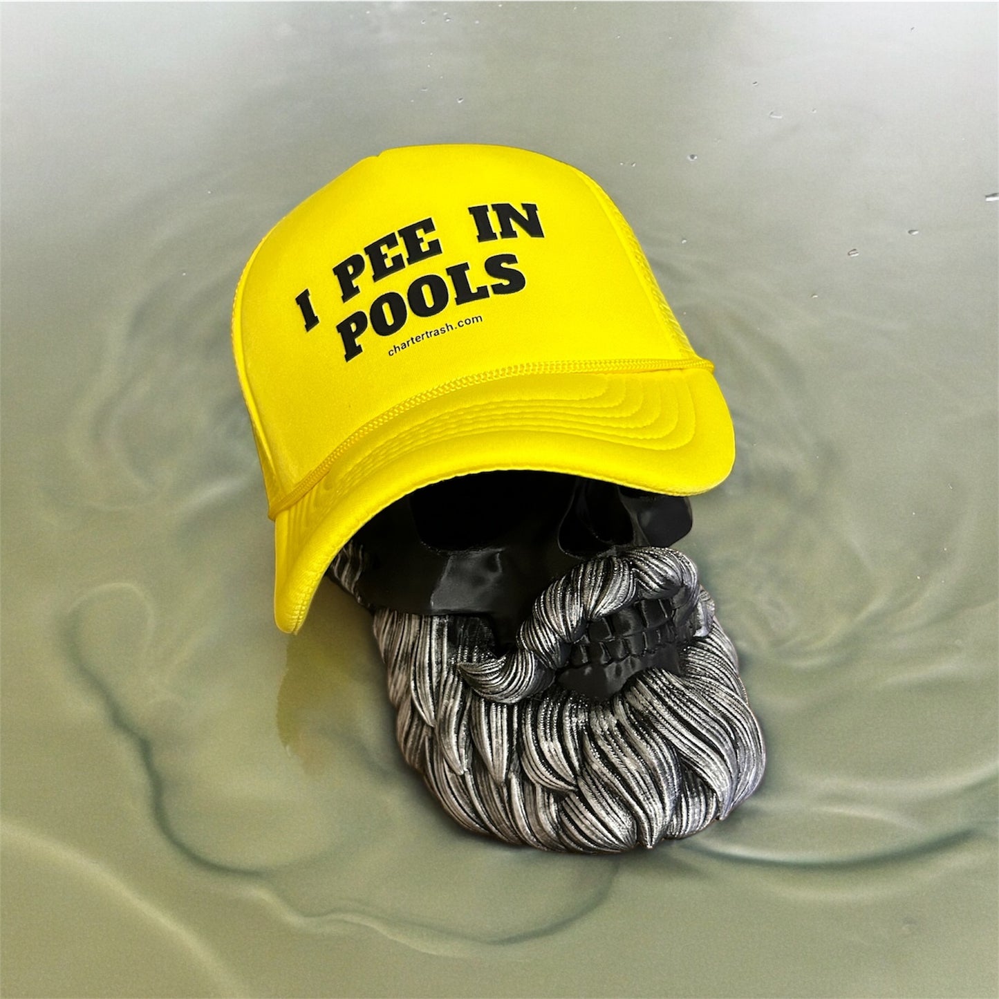 I pee in pools foam front trucker rope hat PICK YOUR COLOR!