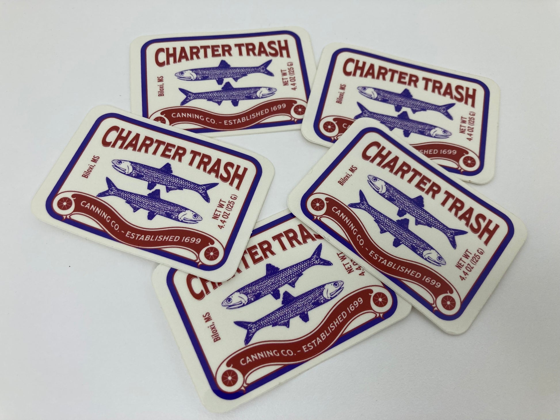 Sardine can fishing stickers (5 pack) – Chartertrash